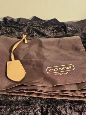 Coach Brown Dust Bag with Coqch Hang Tag